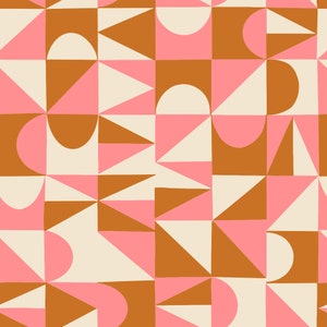 Ruby Star Society Linen Blend Floradora Building Blocks in Melon 1/2 Yard by Alexia Abegg for Moda Fabrics