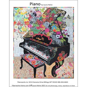 Piano Collage Pattern by Laura Heiney