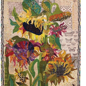 Collage Pattern Sunflowers by Laura Heine