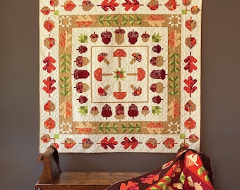 Quilt Pattern Oak Grove Using Forest Frolic by Robin Pickens