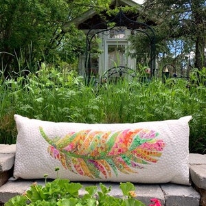 Under  His Wings Bench Pillow by Joanne Hoffman Designs