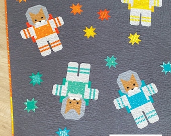 Elizabeth Hartman Quilt Pattern Cats in Space