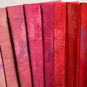 Moda Fabrics Grunge Pinks and Reds 10 Piece Set