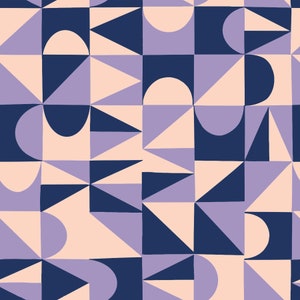 Ruby Star Society Linen Blend Floradora Building Blocks in Navy 1/2 Yard by Alexia Abegg for Moda Fabrics