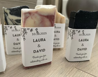 Personalized Natural Mini Soap Favors | Wedding | Bridal Shower | Baby Shower