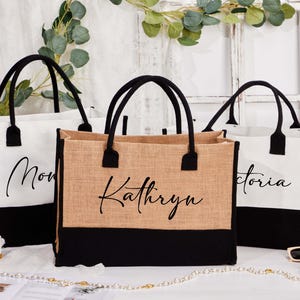 Personalisierte Taschen, Brautjungfer Jute Taschen, Strandtaschen, Mädchen Reisetasche, Brautjungfer Taschen, Hochzeitsgeschenk, Brautpartygeschenke, Hochzeitsgeschenke