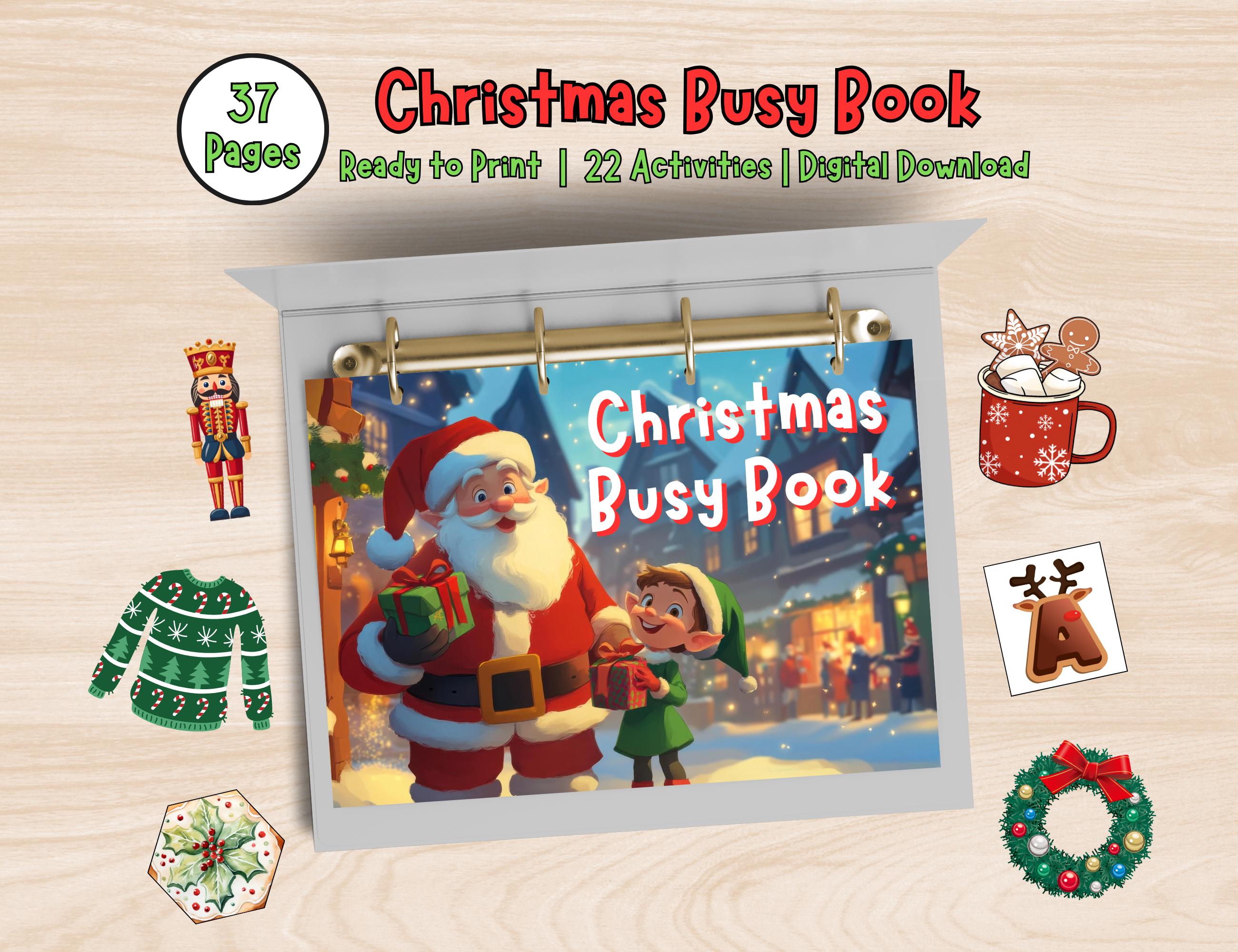 Christmas Toddler Busy Book: Montessori Learning Binder (Digital Download)
