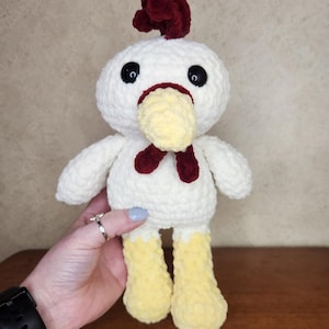 Crochet chicken rooster plush stuffed animal - baby, child, teen gift - handmade FINISHED PRODUCT