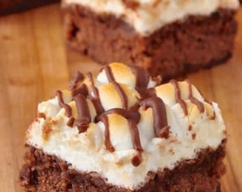 Gooey Marshmallow Chocolate Bars Recipe Dessert Treat (Instant Download, PDF Recipe for Kids Baking)
