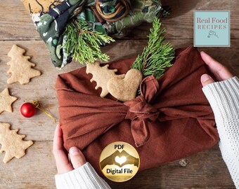Furoshiki Christmas Eco Friendly Wrapping Full Instructions PDF Digital Download Works with any Fabric Reusable Gift Wrap Luxury Zero Waste