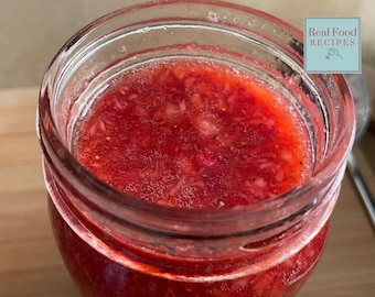 La mejor receta de mermelada de fresa congelada con azúcar reducida (PDF, descarga digital) Receta para enlatar fresas en conserva en casa Conservas para embotellar