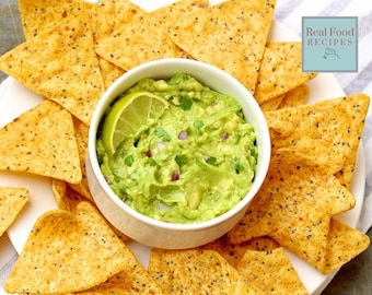 Fresh Mexican Guacamole Recipe, Reliable Appetiser Dip, Side with Variations, PDF (Digital Download)