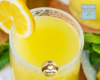Limoncello Dessert Drink Recipe Bottled and Infused Lemon Liqueur Homemade Holiday Gift Full Digital Instructions DIY Sweet Citrus Alcohol