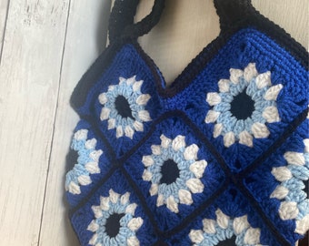 Gehäkelte Oma quadratische Tasche, Geschenk für Mama, Weil Auge Tasche, afghanische Tragetasche, Geschenk für sie, Frau Geldbörse, häkeln Tote Schultertasche
