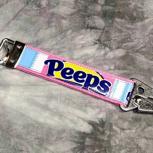 Carabiner KeyChain from Recycled Peeps Cotton Candy Packaging