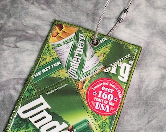 Luggage Tag from Recycled Underberg Packaging