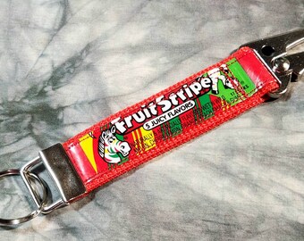 Carabiner KeyChain from Recycled Fruit Stripe Gum Wrappers