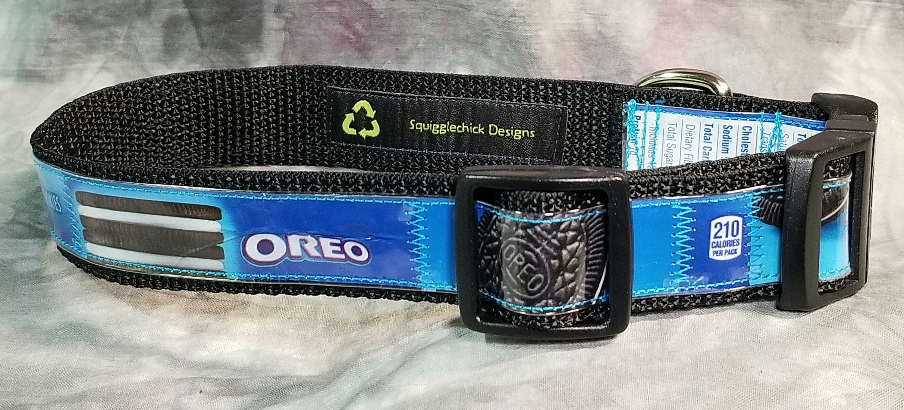 MEDIUM Adjustable Dog Collar from Recycled Oreo Sandwich Etsy