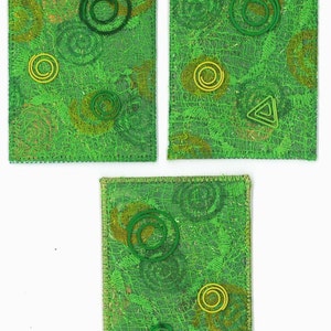 Neon Green Squiggles, ACEO image 2