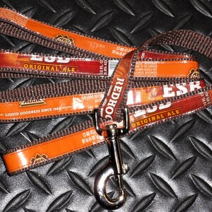 Dog Leash from Recycled Redhook ESB Beer Labels