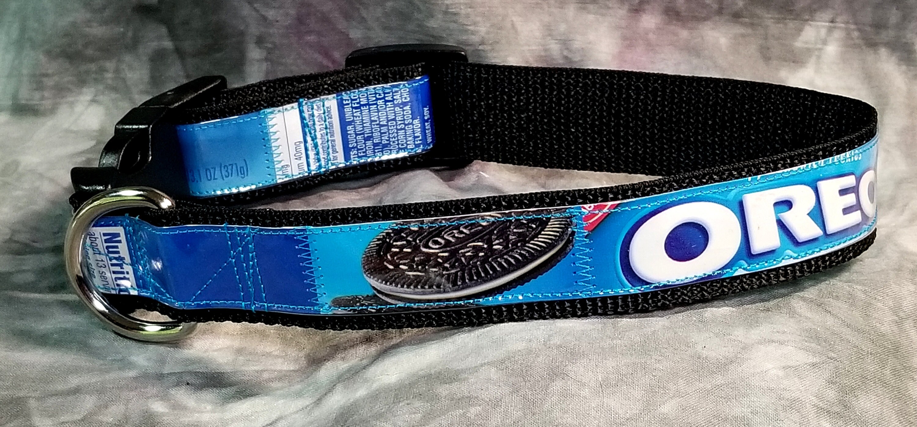 MEDIUM Adjustable Dog Collar from Recycled Oreo Sandwich Etsy