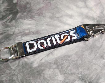 Carabiner KeyChain from Recycled Doritos Cool Ranch Chip Bags