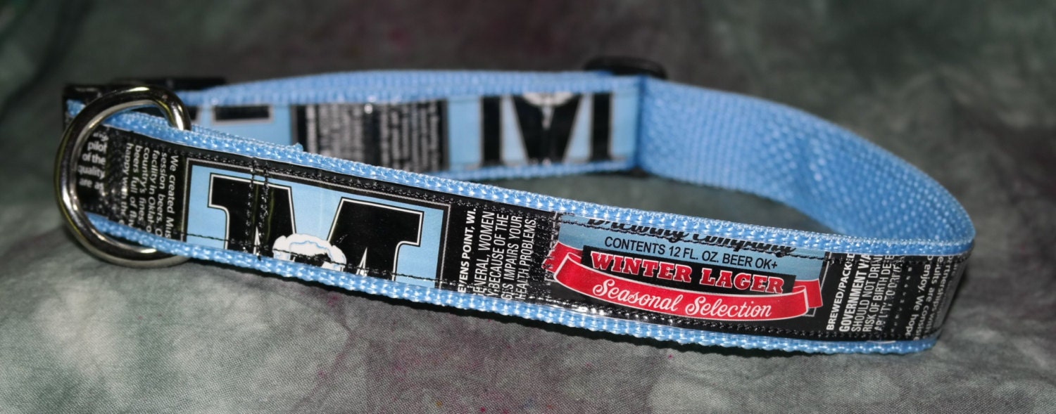 Adjustable Dog Collar From Recycled Mustang Brewing Winter Etsy