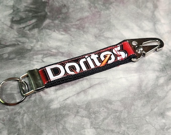 Carabiner KeyChain from Recycled Doritos Nacho Cheese Chip Bags