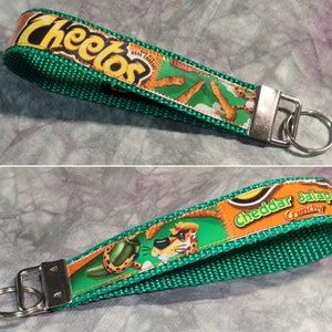Wristlet KeyChain from Recycled Cheddar Jalapeno Cheeto&#39;s Bags