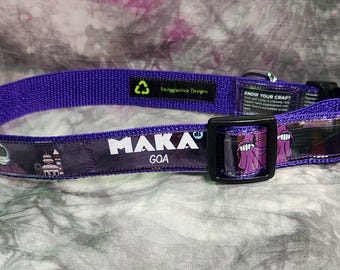 Large Adjustable Dog Collar from Maka Di Belgian Tripel Beer Labels