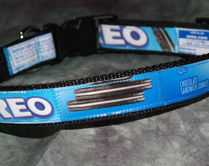 Adjustable Dog Collar From Recycled Oreo Sandwich Cookies Bags Etsy