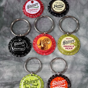 Dog collar &quot;Bling&quot; charms from recycled Shiner Beer Bottle Caps (Sold Separately)