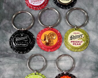 Dog collar "Bling" charms from recycled Shiner Beer Bottle Caps (Sold Separately)