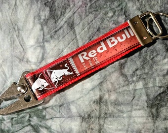 Carabiner KeyChain from Recycled Red Bull Red Edition Packaging