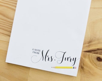 Personalized Teacher Notepad | Teacher Appreciation Gift