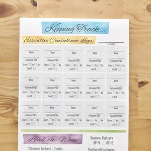 Keeping Track Notepad | Team Tracker  Notepad | Rodan + Fields Business Tracking Notepad