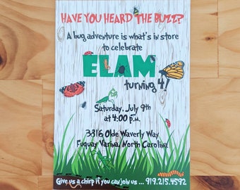 Bug Birthday Invitation | Insect Birthday Party | Boy Bug Party | Buggin' Out Party | Boy Birthday Invitation