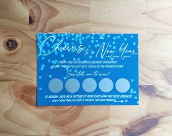 New Year Scratch Off Card | Customer Appreciation, Prizes (Printed)