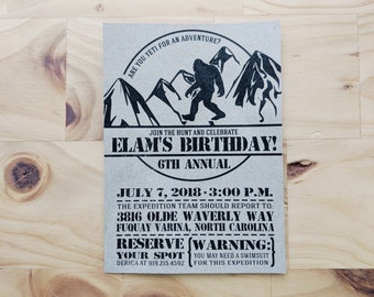 Yeti Birthday Invitation | Scavenger Hunt Party Invitation | Adventure Birthday Party | Yeti Expedition Birthday | Boy Birthday Invitation
