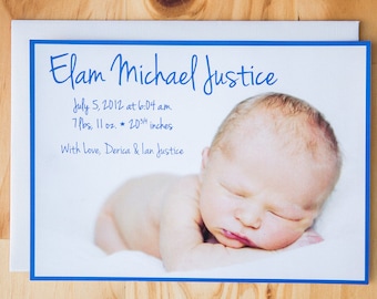 Custom Photo Birth Announcement (Digital File)