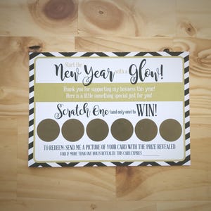 New Year Scratch Off Cards (Instant Download) | Thank You Cards | Digital Download