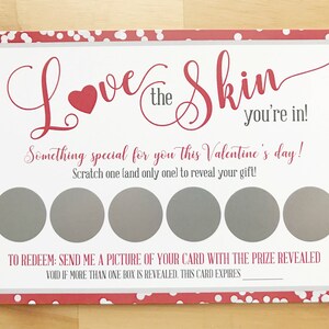 Valentine's Scratch Off Cards Printed Version Thank You Cards Printed Cards with Option to add Envelopes image 3