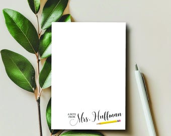 Personalized Teacher Notepad | Teacher Appreciation Gift