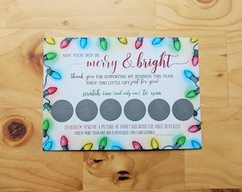 Holiday Scratch Off Thank You Cards | Merry & Bright
