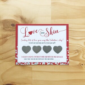 Valentine's Scratch Off Cards Printed Version Thank You Cards Printed Cards with Option to add Envelopes image 2
