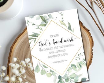 Ephesians 2:10 Print | Bible Verse Print | Printable Bible Wall Art | Scripture Print