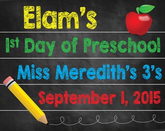 First Day of School Sign - Any Grade | Last Day of School Sign | School Chalkboard Sign | Digital File