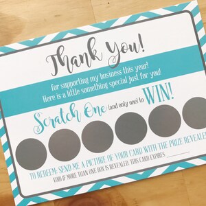 Scratch Off Cards Printed Version Thank You Cards Printed Cards with Option to add Envelopes image 3