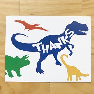 Dinosaur Thank You Card | Dinosaur Birthday Thank You | Boy Thank you card | Digital File