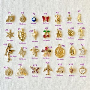 Gold Charms For Necklace, Delicate Gold Jewelry Making Supplies Pendant For DIY Bracelet Necklace Earrings Findings, Journal Charm Jewelry